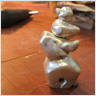 Silver Cast Ox & Duck